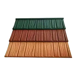 Sun Stone Coated Metal Roofing Wood type Stone Coated Aluminium Roofing Tiles