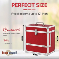 Boîtier d'enregistrement LP 12 \ "en aluminium avec rangement en vinyle Caractéristiques de transport