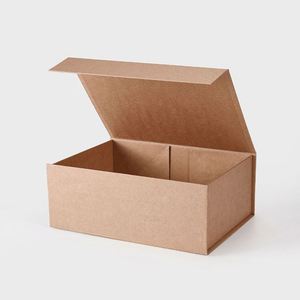 Caja Rígida de Papel Kraft Marrón de Lujo con Diseño de Cinta Personalizada para Productos de Venta al por Menor - Product Image 4