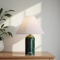 Lampe de bureau AB avec abat-jour en tissu, lampe de chevet moderne, lampe de table en marbre pour la décoration de la maison et du salon