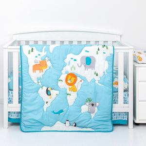 Juego <span class=keywords><strong>de</strong></span> cama con diseño <span class=keywords><strong>de</strong></span> <span class=keywords><strong>elefante</strong></span> y León <span class=keywords><strong>para</strong></span> bebé, edredón 100% algodón con dibujos animados <span class=keywords><strong>de</strong></span> animales, 3 unidades - Product Image 3