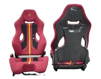 Jok Balap Serat Karbon SD untuk Ferrari, Warna & Logo Dapat Disesuaikan, Alcantara, Kulit, Performa Tinggi