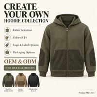 Blouson d'hiver zippé pour homme, style utilitaire, avec poches contrastantes et coudières renforcées, idéal pour le travail et le quotidien