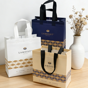 Sac non tissé écologique personnalisé avec logo, réutilisable pour la <span class=keywords><strong>livraison</strong></span> à emporter, sac non tissé pour supermarché et exposition - Product Image 2