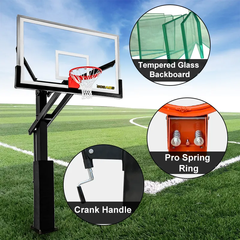 SBA305 Outdoor Inground Basketball Stand Hoop Trainings platz Ausrüstung Basketball Hoop