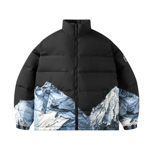 Chaqueta de Montaña para Invierno 2025, para Hombre y Mujer, Casual, a la Moda, Resistente al Viento, Cálida, con Cierre de Cremallera, Diseño Moderno Estampado, Cuello Alto - Product Image 2