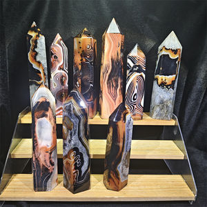 หินนำหินธรรมชาติขนาด12-20ซม. แกะลายหอคริสตัลหินบำบัดแกะสลักแบบจำลองงานฝีมือ - Product Image 3