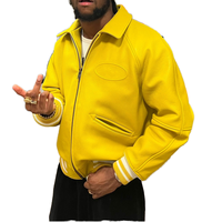 Chaqueta Varsity de Cuero PU Personalizada ODM OEM, Nueva Llegada, Alta Calidad, Estilo Urbano, con Cierre, para Hombre