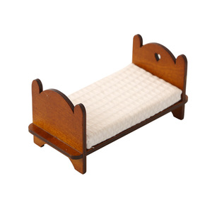 Bonne qualité haochang 1:12 maison de <span class=keywords><strong>poupée</strong></span> mini meubles décoration chambre scène simulation modèle noyer <span class=keywords><strong>vintage</strong></span> <span class=keywords><strong>lit</strong></span> simple - Product Image 6