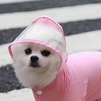 Combinaison imperméable pour animaux de compagnie (chiens et chats) avec capuche, pour l'extérieur, fabriquée en Chine, avec guide de taille pour la longueur du dos