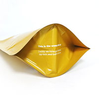 Sachet refermable à fond plat personnalisé en Mylar mat avec fermeture éclair pour poudre de protéines de banane, supplément nutritionnel sportif et fitness