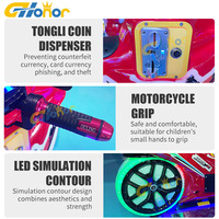 Machine de jeu électronique de conduite de moto pour enfants, mini simulateur de conduite, jeu d'arcade à monnayeur
