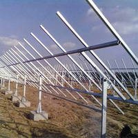 Système de montage de poteaux solaires galvanisés à chaud Zn-Al-Mg pour ferme solaire GW Scale