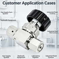 Vanne à diaphragme manuelle de haute précision en acier inoxydable 316L KLION, OEM, pour gaz ultra-pur, contrôle de pression de pipeline de laboratoire pour semi-conducteurs