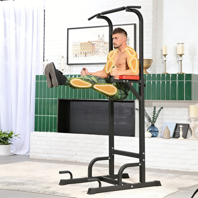 MAIBUFIT Metal Power Tower Pull-Up Dip Station Home Use Gym Equipment PU/PVC Materials 120Kg Max User