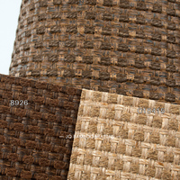 Rouleaux de papier tissé en chanvre naturel Matériau décoratif écologique et léger pour portes et meubles Accessoires de meubles