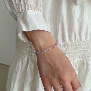 Dylam Trending Design Rhodium Plated 925 Sterling Silver Beaded <b>Rainbow</b> Colorful Circle Crystal Bangles <b>Bracelets</b> for Women - Product Image 2
