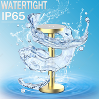 Lampe de table LED portable moderne à intensité variable, rechargeable, plaquée or, de haute qualité, pour la décoration de restaurants et hôtels de luxe