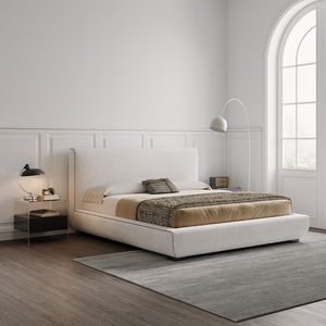 High-Quality Modern Minimalist Solid <b>Pine</b> Wood & Plywood Noise-Reducing Double <b>Bed</b> for Bedroom - Product Image 2