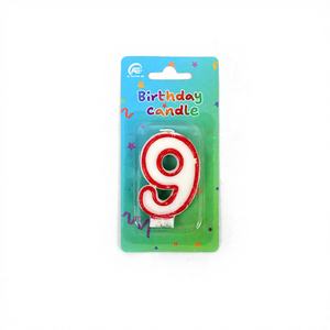 No.9 fait à la main 5.5 \ "ensemble de bougies d'anniversaire 144 pièces pour la décoration de la maison fêtes barres nouvel an pâques Ramadan Diwali-Made paraffine cire - Product Image 1