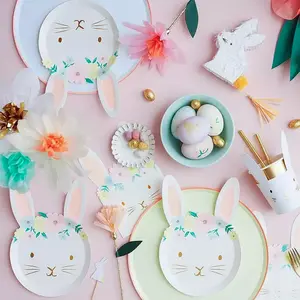 Festa di compleanno Forniture usa e getta piatto di carta del coniglio bunny partito decor
