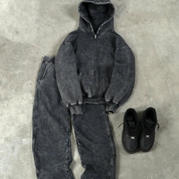 Ensemble sweat à capuche et pantalon de jogging décontracté en coton doux de haute qualité, couleur unie, coupe oversize