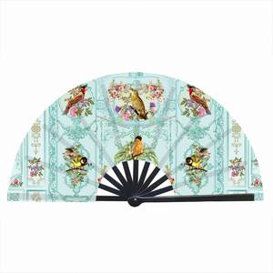 Abanico de Bambú Oxford Satinado de 13 Pulgadas con Impresión de Logotipo Personalizado, Abanico Clásico Portátil para Fiestas de Año Nuevo, Abanico Grande de 33 cm con Impresión - Product Image 6