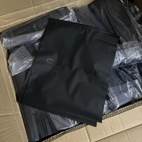 Sacs d'emballage transparents en plastique personnalisés avec logo, pour vêtements, T-shirts, sacs à fermeture éclair givrés noirs
