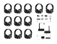 Approvisionnement direct du fabricant : Casque sans fil à conduction osseuse LED pour Silent Disco et soirées, avec fonction de pression sur l'oreille