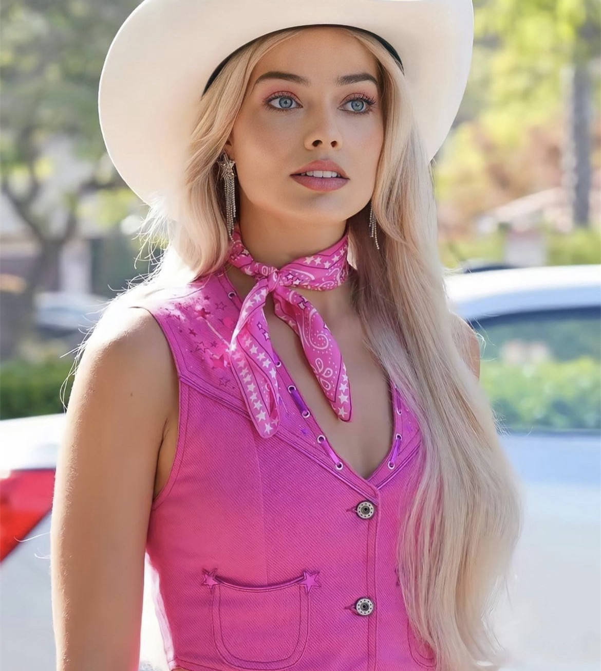 ทรงผมยาวตรงกับผมม้าด้านข้าง