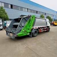 Camion poubelle compacteur arrière léger à moteur diesel automatique, structure scellée, conception anti-pollution pour la collectivité