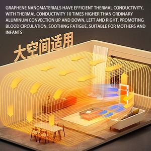 Mini ventilador de calentador de aire eléctrico portátil de 2000W con protección contra sobrecalentamiento Calentador de ventilador de plástico independiente - Product Image 3