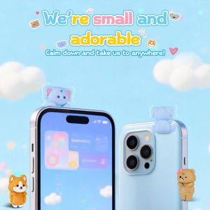 Figurine décorative mini en PVC Ours <span class=keywords><strong>PAPA</strong></span> de dessin animé pour téléphone portable - Product Image 3