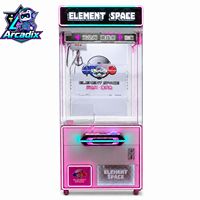 Machine à griffes à monnayeur, jeu d'arcade avec éclairage néon LED, pour la capture de poupées et jouets en peluche, pour centres commerciaux, vente en gros