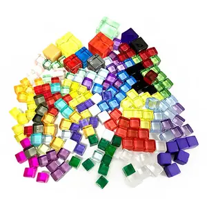 Индивидуальные Многоразовые Пластиковые Прозрачные Кубики 8 мм, акриловый кубик для настольной игры
