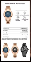 Montre à quartz de luxe X-GEQCK en or rose pour homme, montre carrée pour homme en acier inoxydable, étanche, lumineuse, avec date