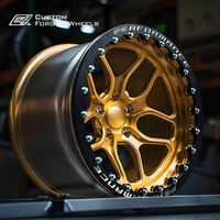 Jantes arrière forgées Beadlock 5x114.3 pour voitures de dragster Mustang GT 17 18 19 pouces Monobloc en aluminium 6061 T6 Logo personnalisé