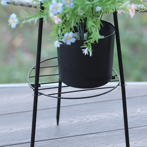 Lampes solaires en maille noire TSINYE <span class=keywords><strong>pour</strong></span> l'extérieur avec supports <span class=keywords><strong>pour</strong></span> plantes, lampadaire sur trépied alimenté par énergie solaire IP65 <span class=keywords><strong>pour</strong></span> jardin, patio, sans pot de fleurs - Product Image 6