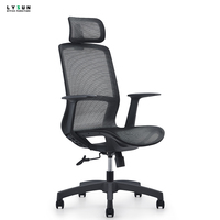Chaise de bureau exécutive contemporaine de haute qualité, dossier haut réglable, roulettes pivotantes, design ergonomique, dossier ouvert, pour bureau à domicile