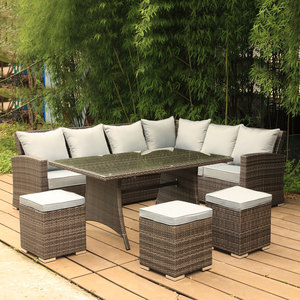 MIA All Weather Muebles de interior al aire libre Caja de cubierta Cubo de plástico multifuncional Jardín Mesa cuadrada Caja de almacenamiento - Product Image 4