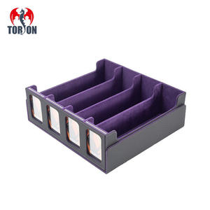   Boîte de rangement pour cartes de grande capacité 3000+ en PU+flanelle avec 4 fenêtres de visualisation pour Yugioh Commander TCG en cuir - Product Image 3