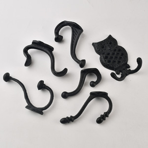 Cast Iron Wall Hooks Black Animal Shape Coat Rack Wall Mounted Durable Entryway Key Hanger <b>Wardrobe</b> Use - Product Image 2