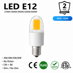 Mini <b>E12</b> Light Dimmable AC120V 3000K-6000K Customize Color temperature Indoor Lamp <b>E12</b> COB LED Light <b>Bulb</b> - Product Image 1