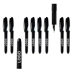 School Plastic Cheap Black Gel Ink Signature <b>Pens</b> Wholesales Custom Printed logo Plastic Stationery <b>Pen</b> Business Classic - Product Image 2