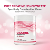 Créatine monohydrate pure OEM en poudre pour femmes - Complément alimentaire pour la remise en forme et la musculation pour adultes 240g 5g dose quotidienne 2g protéines végétaliennes