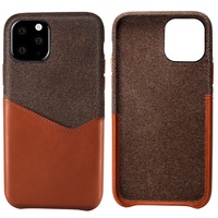 Étui arrière personnalisé en cuir véritable de luxe avec porte-cartes pour iPhone 11/11 Pro/11 Pro Max – Fabricant