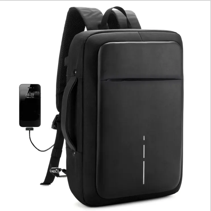 Переработанный деловой человек Дешевый пользовательский умный ультра тонкий водонепроницаемый нейлон Smart Usb рюкзак для ноутбука