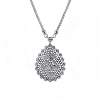 Collier en argent sterling S925 avec dentelle sculptée en or et zircone cubique, pendentif haut de gamme plaqué or, bijoux de luxe sur mesure