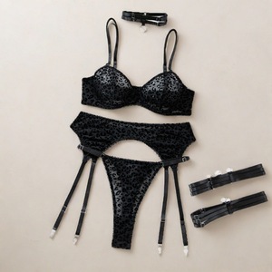 Sciarpa Sexy in rete trasparente da <span class=keywords><strong>donna</strong></span> con bretelle anello in acciaio nero con stampa leopardata ora - Product Image 5