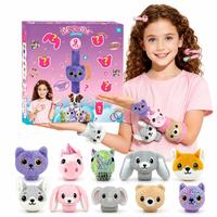 Bracelet slap en peluche, boîte mystère surprise, animal en peluche doux, bracelet à clipser, jouet pour enfants, cadeau de fête de Noël